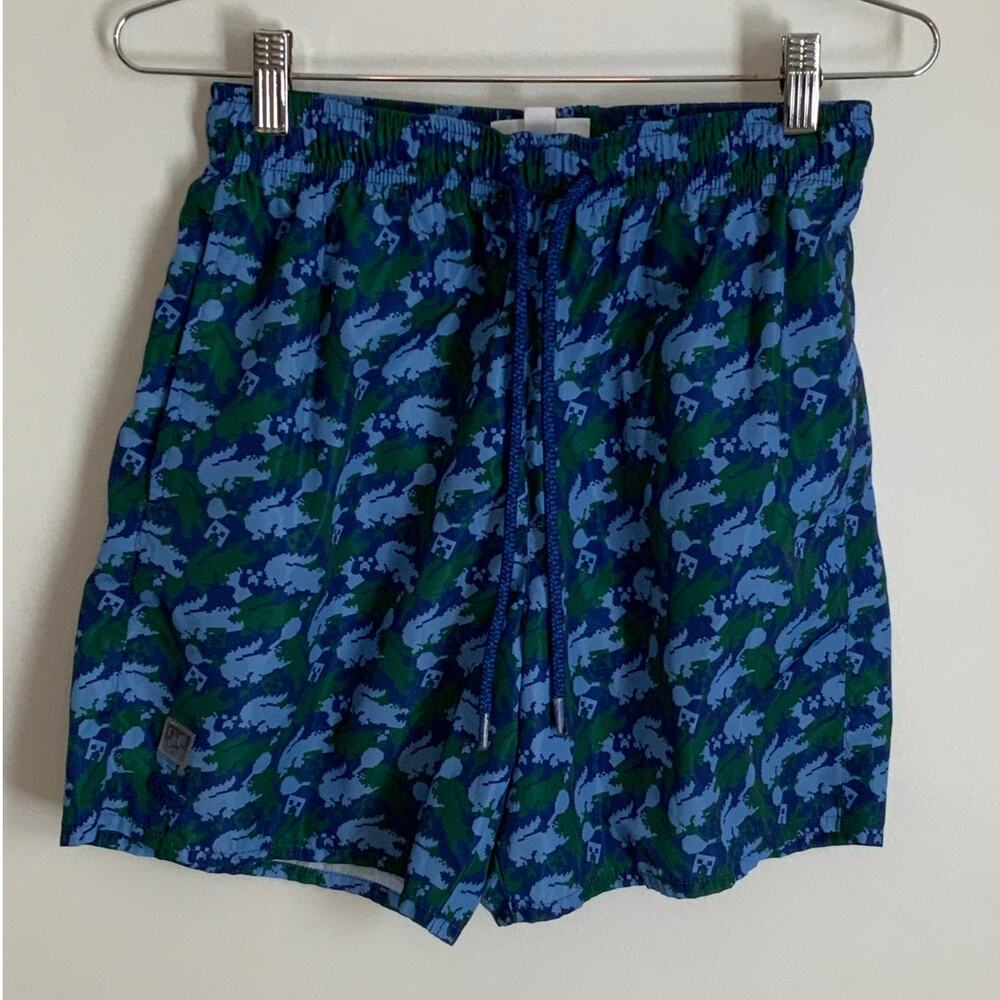 Lacoste x Minecraft Men's Swim Shorts Small Blue‎ Green